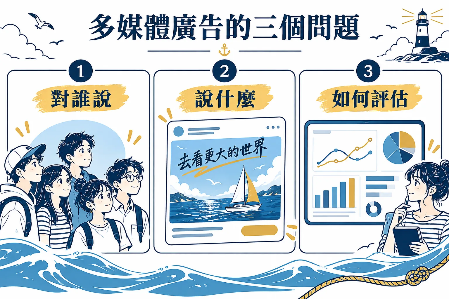 先定義受眾與訊息,再依業務目標衡量成果。